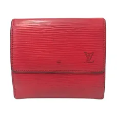 LOUIS VUITTON ルイ・ヴィトン Wホック ポルト モネ ビエ カルト クレディ M63487 二つ折り財布 エピレザー カスティリアンレッド【中古】 レディース