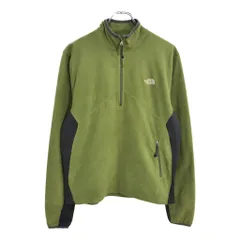 THE NORTH FACE ノースフェイス FLIGHT SERIES ハーフジップ フリースジャケット アウトドア グリーン(メンズ M)中古 古着 U3975