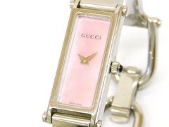 稼働 新品電池 GUCCI ピンクダイヤル 腕時計 1900L - メルカリ