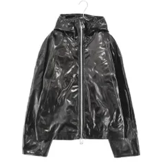 BOTTEGA VENETA (ボッテガヴェネタ) イントレチャート ジレ ベスト ライナー付き コーティング フーデッドブルゾン ブラック 671290-A V1A0のサムネイル