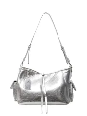 トートバッグ 大容量 シルバー 夏用 カジュアル 斜め掛け 通勤チェーンバッグ レディース ショルダーバッグ おしゃれ 通学用 旅行バッグ M250310-1929