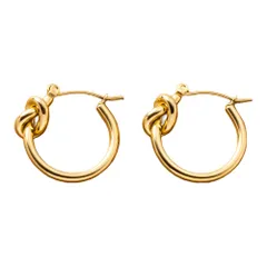 【ゴールド × ピアス】[Cream dot. クリームドット公式] ピアス レディースステンレス製 フープ 金属アレルギー つけっぱなし サージカルステンレス クロッシング ノット 結び目 メタル 大人