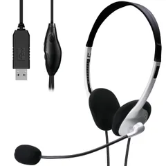 【特価商品】HS-FBE01USV シルバー 1.8m オンラインゲームに対応】 windows Skype 【LINE テレワーク ウェブ会議 長時間 軽量 ヘッドホン マイク付き 有線 USB ヘッドセット エレコム