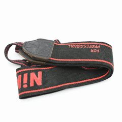 Nikon FOR PROFESSIONAL プロストラップ 赤黒 アクセサリー 【中古】