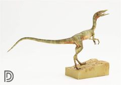 DINO DREAM 1/5 サイズ 雌のコンプソグナトゥス 恐竜 小型 肉食 リアル フィギュア PVC プラモデル おもちゃ 模型 プレゼント プレミアム 15cm級 オリジナル スタチュー 塗装済 完成品 置物 台座付き