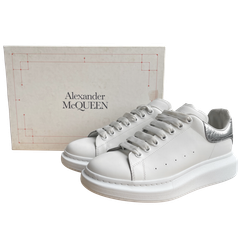 Alexander McQueen アレキサンダーマックイーン  シルバークロコ スニーカー ホワイト 28cm Oversized
