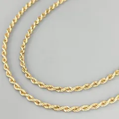 18金 K18 男女兼用 パイプロープネックレス 5.47ｇ 60.5㎝ D231