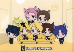 [중고] 클리어 파일 BTS(방탄소년단) TinyTAN Butter A5 클리어 파일(소파) [TinyTAN FUN PARK 제2탄] Let's DANCE with TinyTAN D상