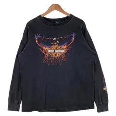 831 ハーレーダビッドソン ブラックヒルズ 袖フレイム メタルイーグル