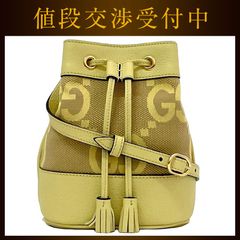 グッチ ショルダーバッグ ミニ バケットバッグ イエロー ジャンボＧＧ