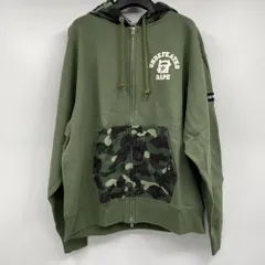 ○★新品未使用　A BATHING APE×UNDEFEATED　パーカー　L 人気コラボ！Bape x Undefeated Tiger Shark Half Full Zip Hood