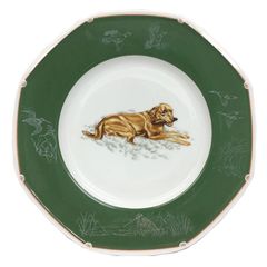 HERMES エルメス 8角プレート ラブラドール 犬 グリーン 皿 食器 aq11628