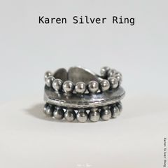 KarenSilver】ハンドメイド ヴィンテージシルバー トライバルリング