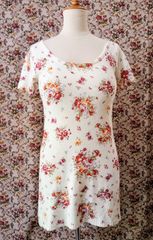 LIZ LISA 花柄ミニセーターワンピース［中古品］