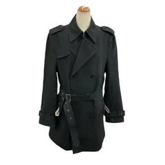 186005 現状品 BURBERRY BLACK LABEL バーバリー ブラックレーベル トレンチコート 黒（裏地は茶色のチェック）のサムネイル