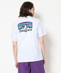 訳あり  patagonia Tシャツ Ms Fitz Roy Horizons Responsibili-Tee ロゴT ホワイト     Mサイズ パタゴニア