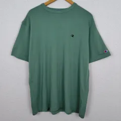 Champion チャンピオン Tシャツ ワンポイントロゴ アースカラー くすみグリーン メンズ 古着 アメカジ ストリート