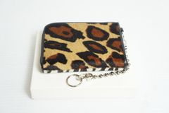 美品 JAM HOME MADE ジャムホームメイド ハラコ レザー ミニ ウォレット 財布 J-WC011 レオパード × ゼブラ 731P★2