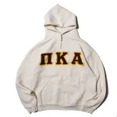 80's 90's USA製 ラッセル 両面パッチ付き スウェットパーカー (L) 生成り系 90年代 オールド 旧タグ フード アメリカ製 RUSSELL アメリカ古着 USED ビンテージ ヴィンテージ