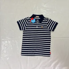 新品 未使用 タグ付き 日本製 MIKIHOUSE ミキハウス 男の子 子供用 ポロシャツ 120㎝ ネイビー ホワイト ボーダー マリン クマ 刺繍 おしゃれ かっこいい 発表会 結婚式 セレモニー フォーマル 入園式 入学式 カジュアル