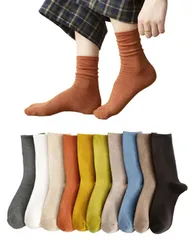 【売切注意】 室内 通勤 通学 アウトドア 部屋着 中厚手ソックス 暖かい靴下 通気 カジュアルソックス かわいい 女性用 カラーソックス 10足セット 春秋冬 ソックス レディース 靴下 [Kayuuhin]