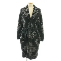 ジェラートピケ gelato pique ×Joel Robuchon バスローブ ガウン カーディガン ルームウエア M チャコールグレー 白 /CX ■OS