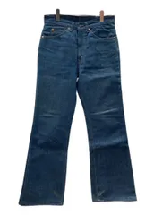 リーバイス Levi's 70s 70年代 517 0917 VINTAGE ヴィンテージ フレア ベルボトム  ジーンズ デニムパンツ ジーパン オレンジタブ ボタン裏8 42TALON 濃紺 無地 デニム ネイビー W32 L32 104MB-144