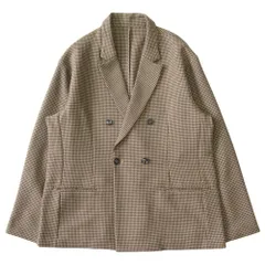 美品 RAGEBLUE レイジブルー 千鳥柄 ダブル テーラード ジャケット ブレザー RB030262AD サイズL 茶 ブラウン メンズ 古着 中古 USED