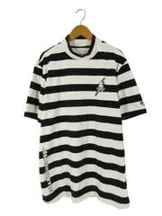 パーリーゲイツ PEARLY GATES モックネック Tシャツ 半袖 ボーダー ロゴ 刺繍 053-2267603 サイズ6 バイカラー 黒 白 国内正規 QQQ