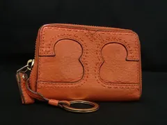 ■美品■ TORY BURCH トリーバーチ レザー コインケース コインパース 小銭入れ カードケース カード入れ オレンジ系 DG6813