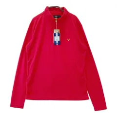サイズ：LL CALLAWAY キャロウェイ  ハーフジップ 長袖Tシャツ  レッド系 [240101461396] ゴルフウェア レディース ストスト