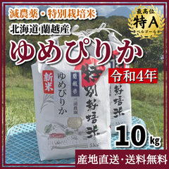 【減農薬・特別栽培米】ゆめぴりか 令和4年度産 10kg 北海道蘭越産