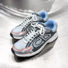 新品未使用品Dior B30 グレー ブルー スニーカー