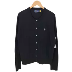 ポロラルフローレン POLO RALPH LAUREN PIMA COTTON ポニー刺繍 クルーネック コットン カーディガン レディース import：XL 