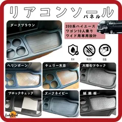 200系ハイエースワゴンGL用リアコンソール　専用パネル　選べる7種類のサムネイル
