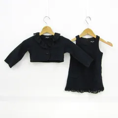 コムサイズム セットアップ 上下セット ボレロ ワンピース フォーマル ベビー 女の子用 90サイズ ブラック COMME CA ISM 【中古】