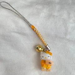 ご当地キティストラップ　根付け　鈴付き　群馬限定　草津限定　温泉