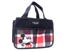 ■美品■ BLUE LABEL CRESTBRIDGE ブルーレーベル クレストブリッジ キャンバス ミッキーマウス ハンドバッグ ブラック系 DG8437