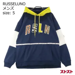 RUSSELUNO ラッセルノ パーカー ネイビー　サイズ5 RUSSELUNO(ラッセルノ）のハーフジップパーカー サイズ5 - メルカリ