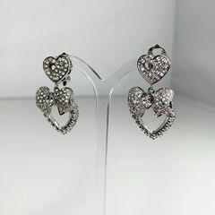 DOLCE&GABBANA D&G ドルチェアンドガッバーナ　イヤリング　リボン　スワロフスキー