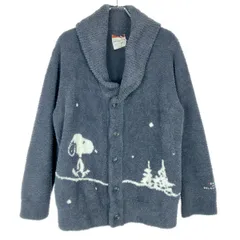 GELATO PIQUE HOMME ジェラート ピケオム PEANUTS パネルJQD ショールカーディガン PMNT215907 ネイビー M