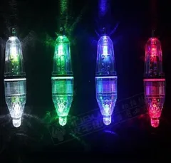 上下が輝る 集魚灯 LED ライト 4色 4本 セット水中灯 12cm 夜釣り イカ釣り