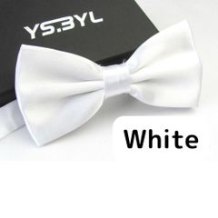 蝶ネクタイ　ネクタイ　白　ホワイト　真っ白　綺麗　新品　フォーマル　メンズ　大人　結婚式　二次会　ビジネス　舞台