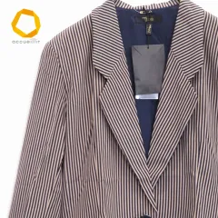 BOUTIQUE JOCONDE ジョコンダ シルク ジャケット  ストライプ 811289k★のサムネイル
