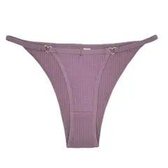 ブラジリアン レディース 綿 コットン リブあみ ハート チャーム ストレッチ ハーフバック シンプル 無地 スポーツ  Tバック ショーツ 黒 赤 紫 紺 rt-032