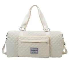 【在庫処分】ダッフルバッグ ゴルフ用 大容量 スポーツバッグ 乾湿分離 シューズ収納 折り畳み鞄 軽量 レディース 防水ジムバック 修学旅行 メンズ 多機能 ボストンバッグ 機内持込 B068 [Manatsulife] (ホワイト)