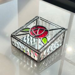 ステンドグラスリングピロー" ROSE "