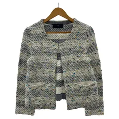 SHIPS   シップス ミックス糸　ノーカラージャケット size表記なし/ホワイト系