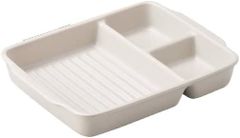 【新品・5営業日で発送】マルサン近藤 メーカー取寄 【Cookhome(クックホーム)】 仕切り付グリルプレート 日本製 美濃焼 食器 耐熱 (a04334546410220493)【入数:2】