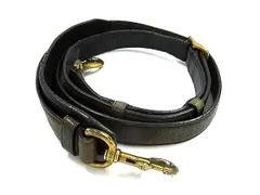 COACH コーチ レザー バック用 ショルダーストラップ ショルダーベルト 肩掛け 斜め掛け ブラック系×ゴールド系 DK7405